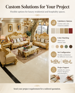 Set di Divani Modulari di Lusso <span class=keywords><strong>in</strong></span> <span class=keywords><strong>Legno</strong></span> Massello Intagliato e Pelle, Arredamento Moderno per Soggiorno, Casa, Ufficio, Villa, Appartamento - Product Image 6