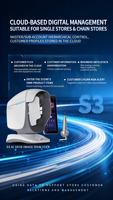 Analyseur d'images cutanées IA 36MP à triple caméra, scanner facial 8 spectres, machine de diagnostic cutané numérique avec gestion cloud
