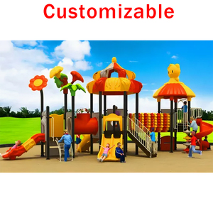 Ensemble de toboggan de terrain de jeu extérieur pour enfants, couleurs vives commerciales en plastique PE durables pour le plaisir de la garderie - Product Image 5