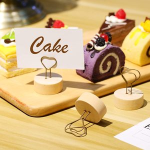 Portafoto in legno a forma di <span class=keywords><strong>cuore</strong></span> supporto da tavolo in legno supporto per filo da tavolo supporto per foto supporto per segnaposto per feste - Product Image 4