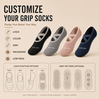Chaussettes de yoga d'hiver personnalisées à motif antidérapant avec lettres, emballage couleur, OEM ODM, faible MOQ, directement de l'usine