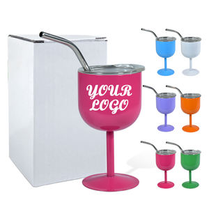 カスタムロゴ4オンスワインゴブレット結婚披露宴レーザー彫刻カップ用ステンレス鋼飲用グラス - Product Image 1