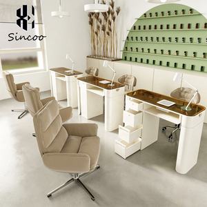 Modern Professional Multifunctional Easy-Clean MDF Material Beauty Salon Dust Collector <b>Nail</b> Technician Tech <b>Desk</b> <b>Nail</b> Tables - Product Image 3
