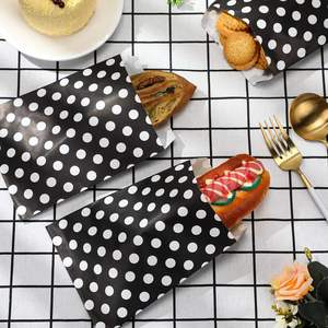 Buffet Sécurité Alimentaire Bonbons Anniversaire Fête <span class=keywords><strong>De</strong></span> Vacances Recyclable V Fond À Pois <span class=keywords><strong>Pas</strong></span> <span class=keywords><strong>Cher</strong></span> Papier Biscuits Sac - Product Image 2