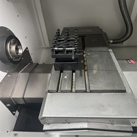 Chine Mini tour CNC pas cher 2 axes 3 axes lit incliné Machine de tour CNC horizontale