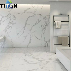 Panneau mural en marbre blanc de couleur claire 3mm en plastique SPC Uv Pvc Marble Sheet Board - Product Image 1