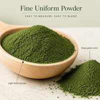 Poudre d'herbe d'orge pure et naturelle, poudre de jus de feuilles de jeunes orge de qualité alimentaire pour smoothies et boissons