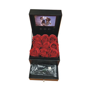 Boîte cadeau vidéo LCD souvenir avec deuxième tiroir, boîte à musique rose pour la Saint-Valentin, anniversaire, avec écran LCD pour la fête des mères, mariage - Product Image 4