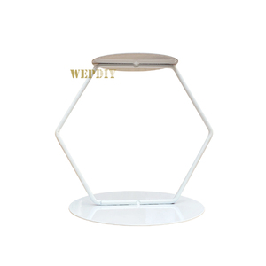 Venta caliente hexágono amor forma dos niveles dorado y blanco pastel soporte para boda cumpleaños pasteles Decoración - Product Image 5