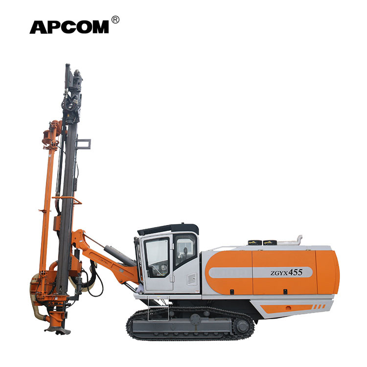 APCOM integrado compresor de aire y plataforma de perforación y cabina ZEGA Kaishan hidráulica automática superior martillo plat
