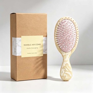 Peigne à cheveux en acétate de cellulose de qualité supérieure OEM ODM avec poils de sanglier naturels et coussin d'air flexible pour les soins capillaires quotidiens - Product Image 1