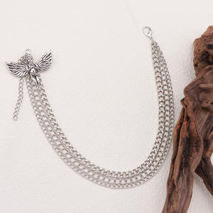 Colgante de ángel Cupido, cadena de metal de varias capas para botas Martin, decoraciones para zapatos de mujer, color blanco K - Product Image 2