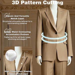 Abito da <span class=keywords><strong>donna</strong></span> JERMAR su misura con <span class=keywords><strong>taglio</strong></span> 3D, elegante abito da lavoro premium per riunioni formali in primavera e autunno - Product Image 6