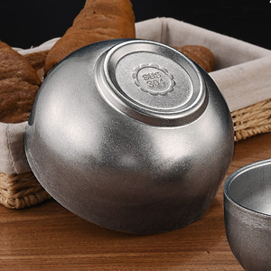 Tigela de Macarrão Frio de Estilo Coreano com Design de Dupla Camada, Alta Qualidade, <span class=keywords><strong>Anti</strong></span>-Queimaduras, em Aço Inoxidável para Arroz, Sopa e Kimchi - Product Image 6