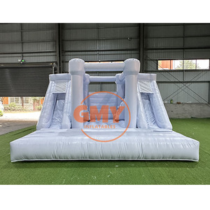 Phổ biến nhất màu trắng thương mại lớp trả lại nhà đôi trượt lâu đài bouncy để mua - Product Image 3