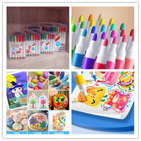 Ensemble de stylos marqueurs acryliques 12 24 36 48 couleurs Logo personnalisé Marqueurs de dessin pour enfants Stylo à pointe feutre pour fournitures artistiques