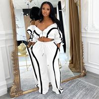 Ensemble de survêtement tendance pour femme, 2 pièces, couleur contrastée, veste à fermeture éclair à manches longues et pantalon de jogging, tenue de sport, tailles S-XXL