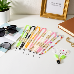 Catena di plastica con chiusura a tre maglie, 70 cm, per occhiali, catena per occhiali - Product Image 2