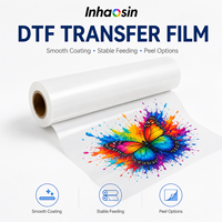 Film de transfert thermique DTF lavable au toucher doux pour vêtements, rouleau de transfert PET 30cm/60cm pour presse à chaud, compatible Epson DTF