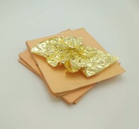 Feuille d'or italienne, 14x14cm, 1000 pièces/paquet, papier pour meubles plafond hôtel et maison décoration murale dorure feuilles d'or