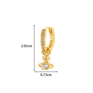 YW gros 18K plaqué or en acier inoxydable femme bijoux amour <span class=keywords><strong>cerf</strong></span>-<span class=keywords><strong>volant</strong></span> boucle d'oreille - Product Image 2