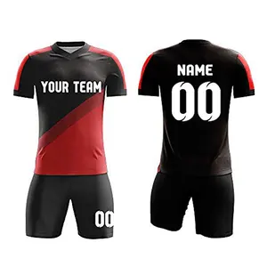 Sublimation de colorant Impression personnalisée Le football porte des uniformes Ensemble de vêtements de sport Entraînement d'équipe Vêtements de football Maillots de football T-shirts