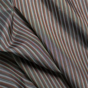 Vente en gros en stock Tissu polyester viscose à rayures teint en fil pour doublure