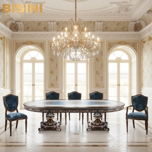 <span class=keywords><strong>Fauteuil</strong></span> <span class=keywords><strong>de</strong></span> salle à manger <span class=keywords><strong>de</strong></span> style européen luxueux et raffiné, <span class=keywords><strong>fauteuil</strong></span> d'hôte artisanal en <span class=keywords><strong>velours</strong></span> <span class=keywords><strong>bleu</strong></span> avec assise moelleuse, idéal pour les propriétés exigeantes - Product Image 5