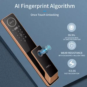 XSDTS M08 Smart Door Lock 3D Face Recognition Camera Monitor Password Fingerprint Unlock Temporary Password