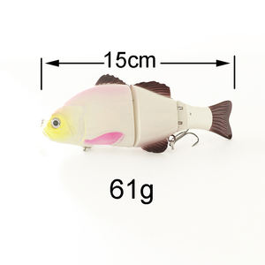 Nouveauté : Leurre de pêche Jackall Ko Swimbait à double articulation de 6 pouces / 2,15 oz, pour la pêche au gros bar, avec attache de ligne pivotante et porte-hameçons - Product Image 2