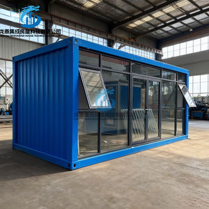 Maison préfabriquée modulaire de 20 pieds, bar mobile portable, bureau à domicile, <span class=keywords><strong>café</strong></span>, cabine, petite maison préfabriquée, maison en conteneur en verre - Product Image 1