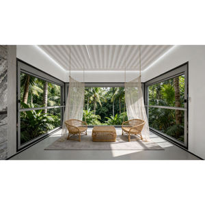 Fenêtres coulissantes verticales automatiques modernes XiaoDe, résistantes aux ouragans, fenêtres électriques intelligentes à levage et glissière pour villa et appartement - Product Image 5