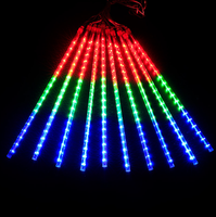 Guirlande lumineuse LED extérieure effet pluie de météores IP44 en plastique, lumières de Noël pour jardin et décorations de fêtes