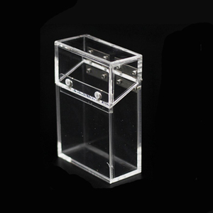 Xách tay Acrylic thuốc Lá Trường hợp rõ ràng Acrylic Hộp Thuốc Lá với từ lật đầu xách tay thuốc lá hộp lưu trữ - Product Image 2