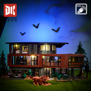 <span class=keywords><strong>DK</strong></span> 80023 2813 pièces lumière Hawke Villa bloc de construction brique ensemble modèle MOC technique jouet en plastique moderne Festival cadeau - Product Image 4