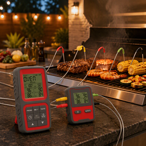 Thermomètre de cuisson sans fil à 4 sondes, ensemble de thermomètres numériques pour viande, grand écran, moniteur de cuisson à distance - Product Image 5