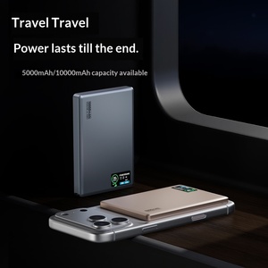 พาวเวอร์แบงค์แม่เหล็กอะลูมิเนียมอัลลอยด์บางเฉียบขายดี 5000mAh ชาร์จเร็ว 20W รองรับการสกรีนโลโก้ ดีไซน์บางเบา - Product Image 1