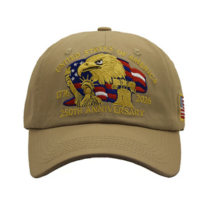 DF <b>Navy</b> Blue 250th Anniversary <b>Baseball</b> <b>Cap</b> 3D Print Embroidered Cotton Hat Adjustable Sun Protection Wholesale - Product Image 3