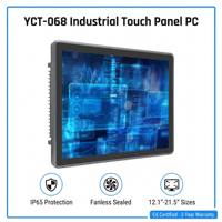 Panel PC Industrial YCT de 12.1~21.5 Pulgadas, Pantalla Táctil Capacitiva Sin Ventilador, Todo en Uno, IP65, 4COM, 2LAN, J1900, I3, I5, I7, Win10, Linux