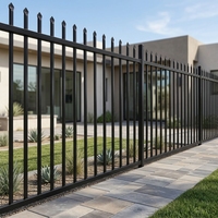 Panneau de clôture tubulaire en aluminium pour la sécurité domestique, 6 pieds, durable, revêtement poudré, installation facile, extérieur