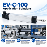 Capteur de déplacement linéaire EV-C-100 100 mm ±0,1 % IP54 pour Novotechnik TLH/TL Gefran LT Sakae LP Variohm ELPM Penny+Giles SLS