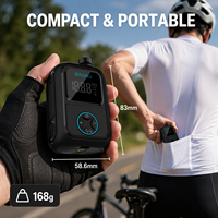 Pompe à air électrique portable mini 150 PSI de qualité supérieure avec écran LCD pour pression précise, idéale pour vélos de route et de ville