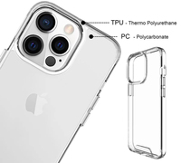 Coques de téléphone portable transparentes antichoc en acrylique + TPU pour 15/14/13/12/11 Pro Max - Design de luxe