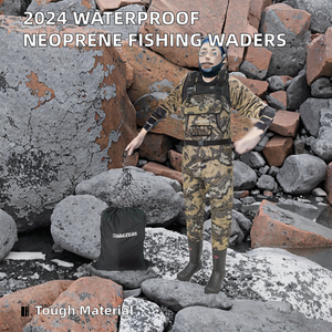 2025 Custom Neoprene Fishing <strong>Overalls</strong> with <strong>Boots</strong> Waterproof PVC and Nylon Waders Rubber Outsole Hip and Chest Wader Types - Product Image 2