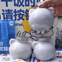 Bouteilles d'eau vides en forme de chat mignon de 500ml 16oz pour thé au lait jus de café tasse à boire portable avec bouchon à large ouverture