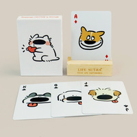Cartes à Jouer Personnalisées Écologiques pour Mariage Familial avec Boîte de Rangement Certifiées FSC, Cœur Noir, Papier Personnalisé, Vente en Gros