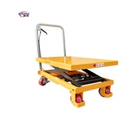 Table élévatrice à ciseaux hydraulique manuelle industrielle PT150A/PT300A, chariot élévateur manuel, plateforme de déchargement, transpalette, chariot élévateur