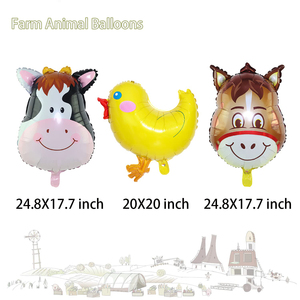 5 buah balon Mylar Foil hewan pertanian pesta wisuda sapi keledai babi ayam perlengkapan Pancuran bayi ulang tahun - Product Image 3