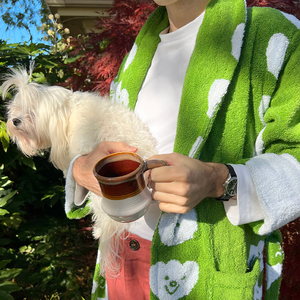 Abito da bagno personalizzato in cotone 100% verde Tetty vestaglia da notte da donna - Product Image 4