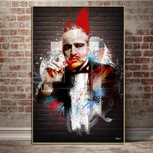 Godfather Graffiti Street Art Classic Movie Poster Modern Canvas Paintings Wall Picture for Living Room Cuadros Home Decoration
